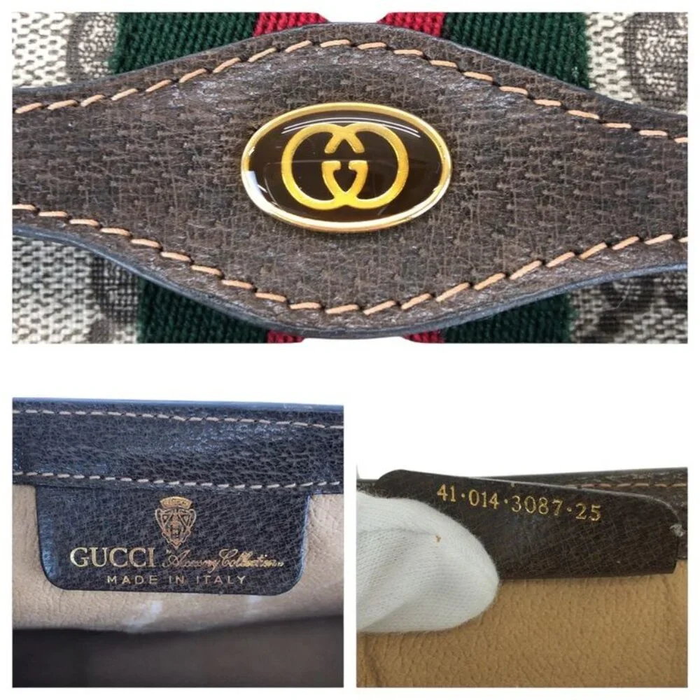 Gucci Vintage Sherry Clutch Beige Brown - Picture 5 of 9